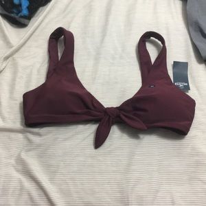 Maroon bikini top